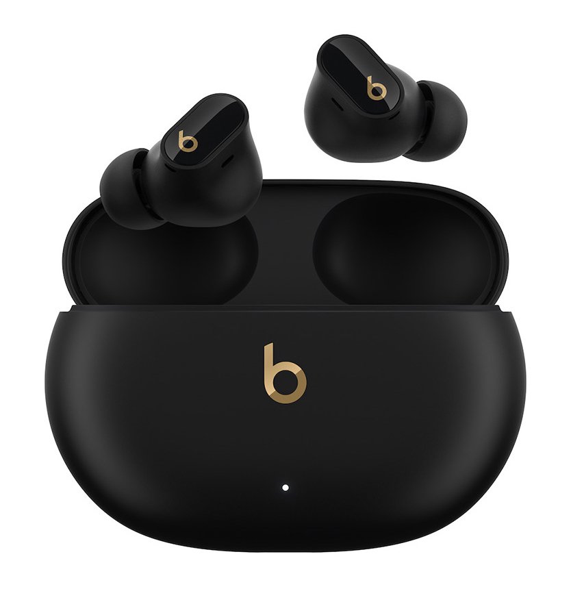 Ausinės BEATS Studio Buds +, triukšmą slopinančios, belaidės, juodos/auksinės