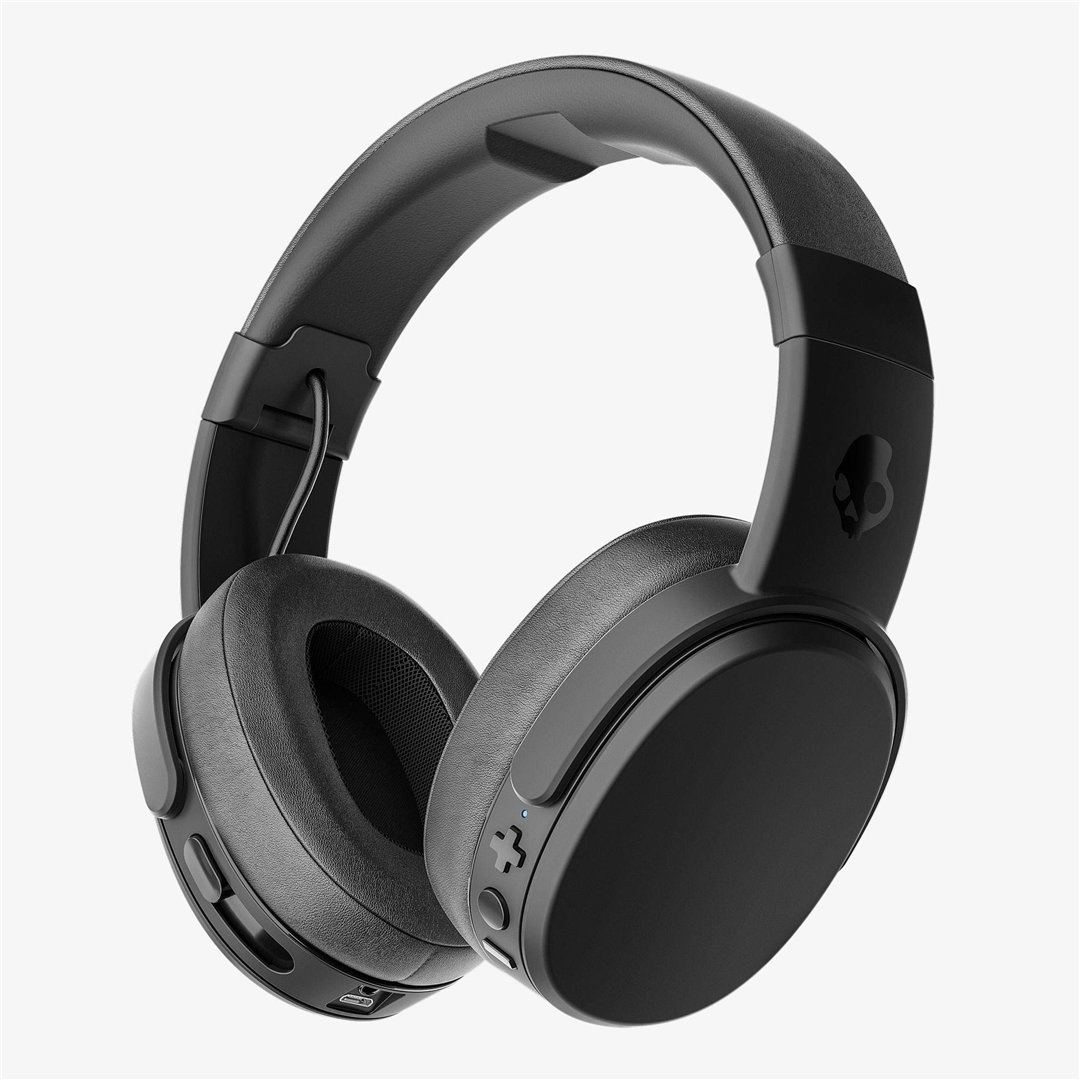 Ausinės SKULLCANDY CRUSHER ant ausų, bevielės, juodos
