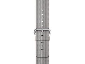Dirželis APPLE išmaniajam laikrodžiui, 42mm, nailoninis, sidabrinis