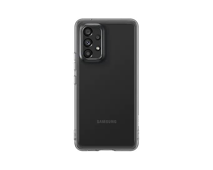 Dėkliukas SAMSUNG Galaxy A53 5G 2022, skaidri nugarėlė, juoda
