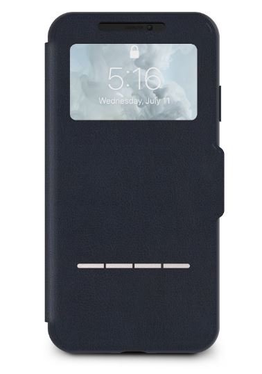 Dėkliukas MOSHI SenseCover iPhone XS Max, knygutė su langeliu, Charcoal Black, juodas