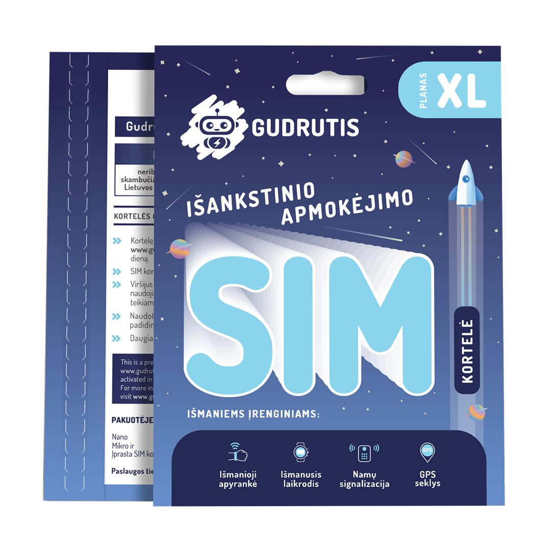 SIM kortelė GUDRUTIS XL