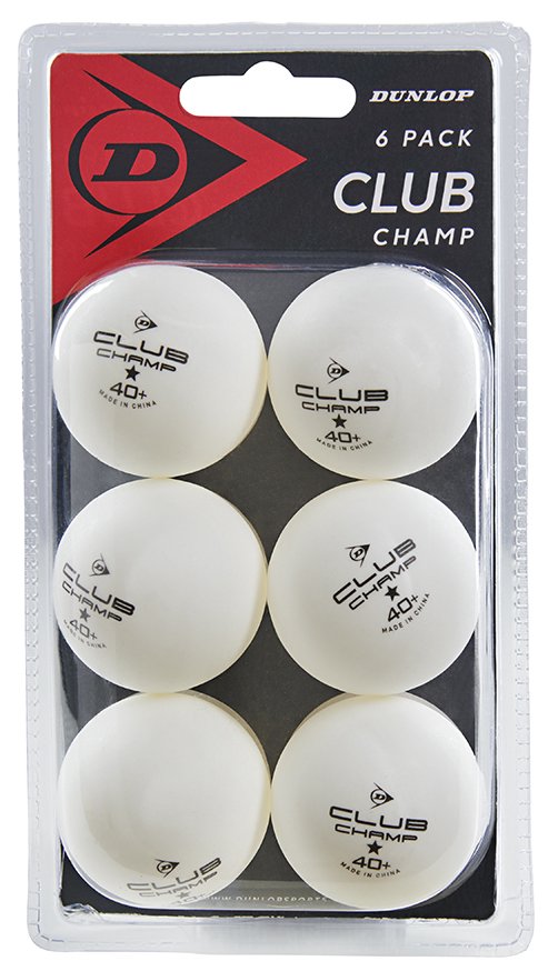 Stalo teniso kamuoliukai Dunlop CLUB CHAMP 1žv. 6vnt White