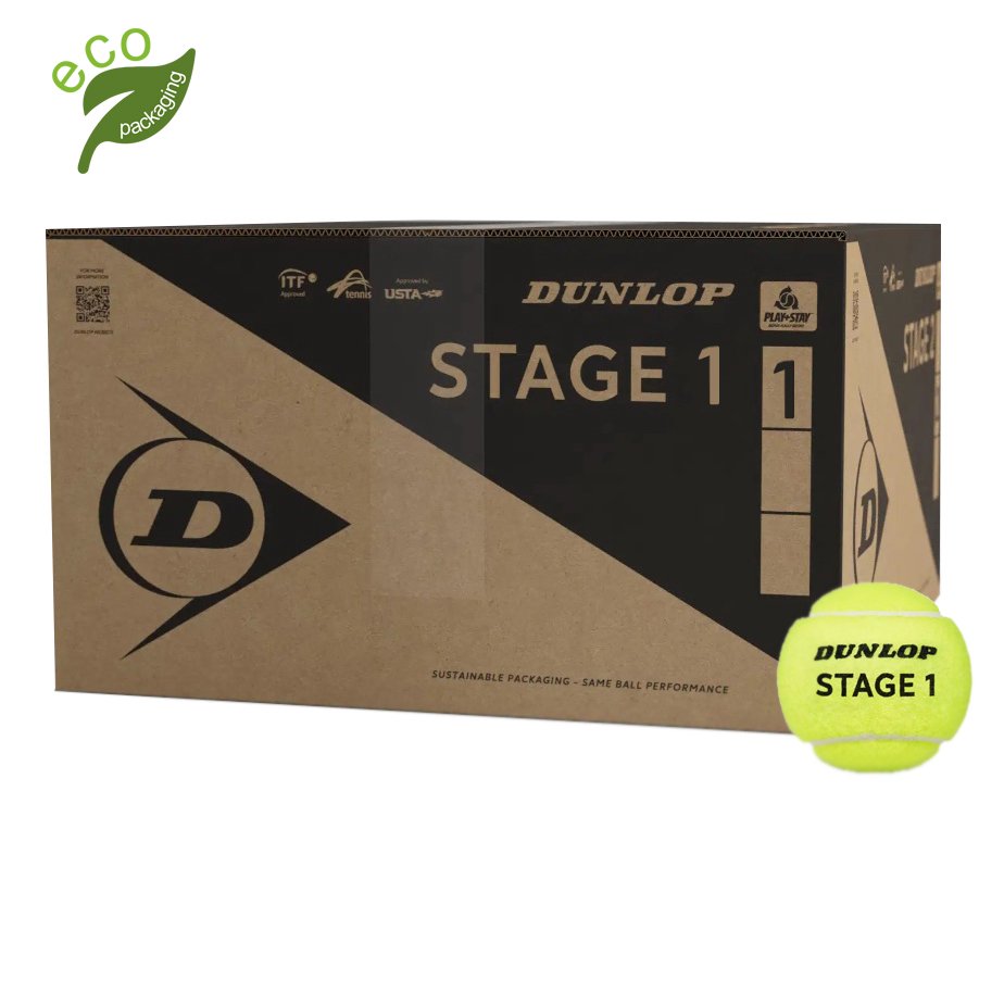 Teniso kamuol. DUNLOP STAGE 1 GREEN 72-box ITF