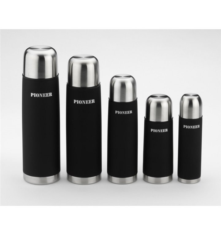 Termosas PIONEER 1.0 l, 18/10 nerūd.plieno/juodas
