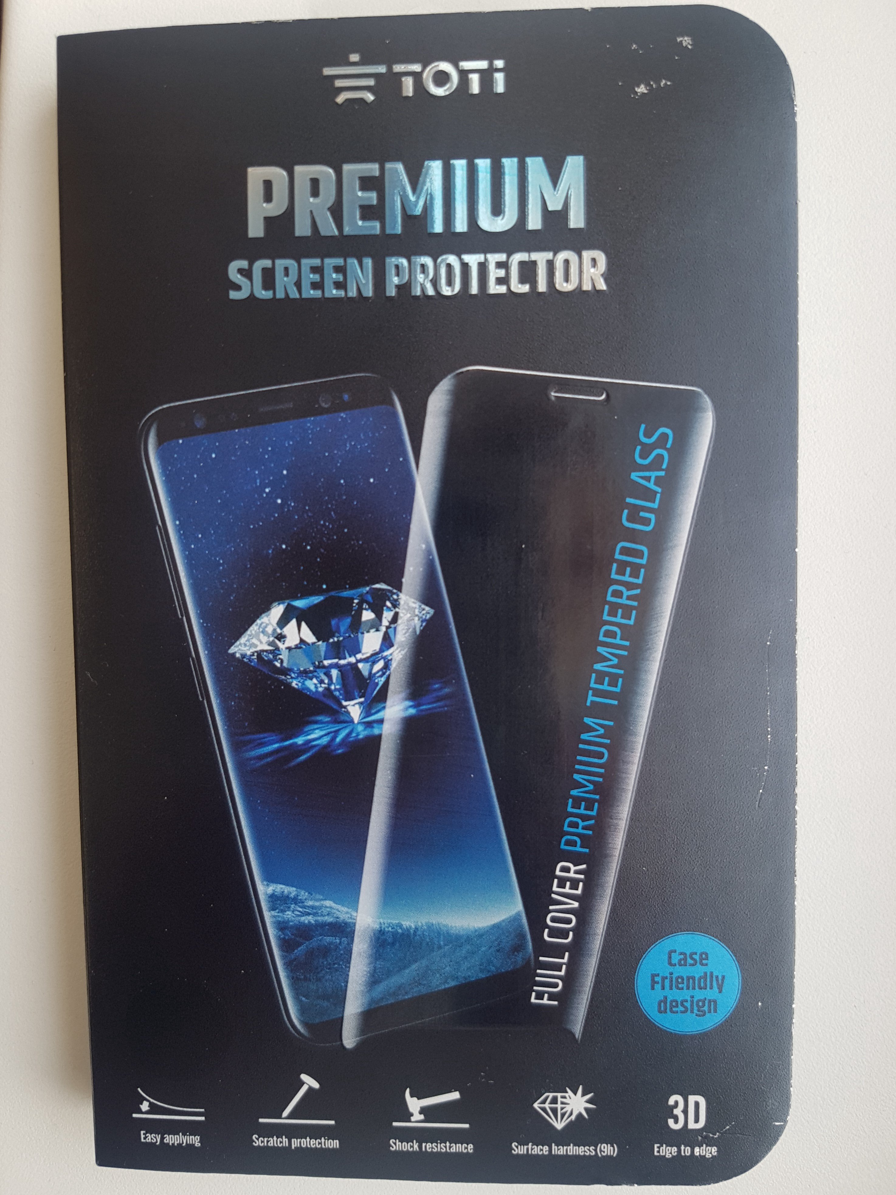 Ekrano plėvelė TOTI PREMIUM 3D iPhone 6/6s/7/8+ stiklas, baltais krašteliais