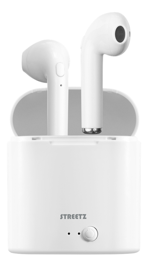 Ausinės STREETZ True Wireless, Bluetooth 5, baltos  / TWS-0008