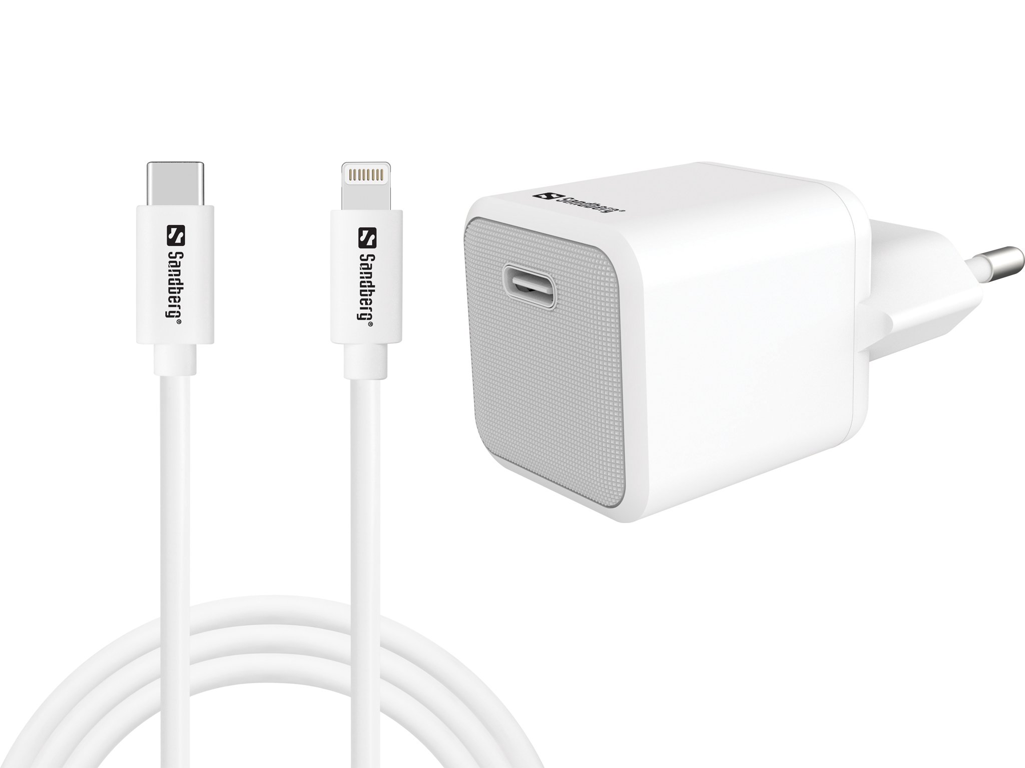 Sandberg 441-57 USB-C 20W Charger + USB-C to Lightning cable, 1M