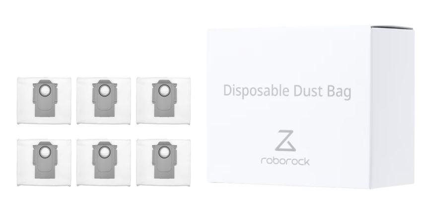 Dulkių maišeliai išsivalymo stotelei ROBOROCK S8 Pro Ultra/S8+/S7 MaxV Ultra/Q7 Max+ (6 vnt.)