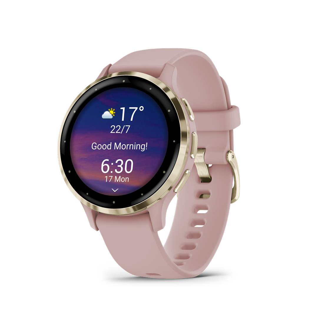 Sportinis laikrodis GARMIN Venu 3S, Dust Rose/Soft Gold