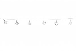 Girlianda FINNLUMOR 10LED,metalinis deco kubas