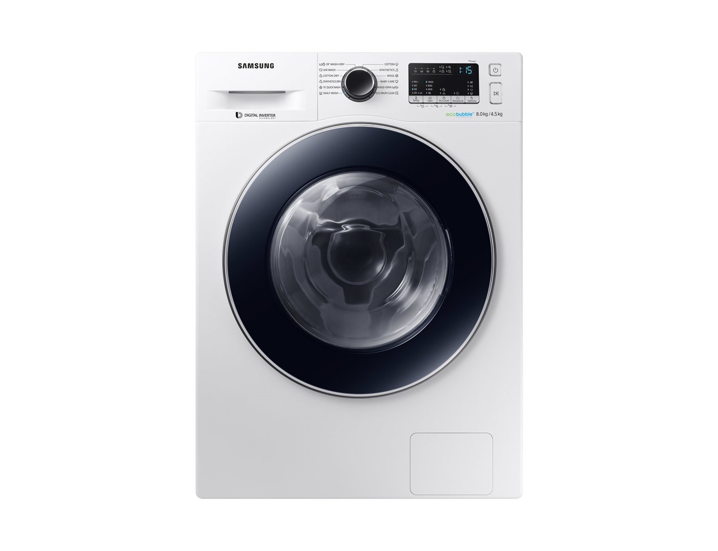 Skalbimo mašina - džiovyklė SAMSUNG WD80M4A43JW/LE