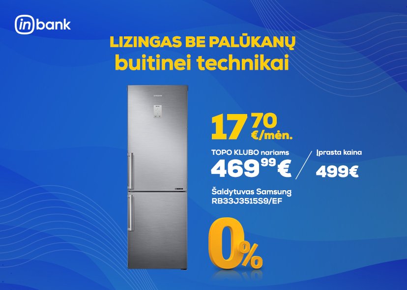 Lizingas be palūkanų buitinei technikai