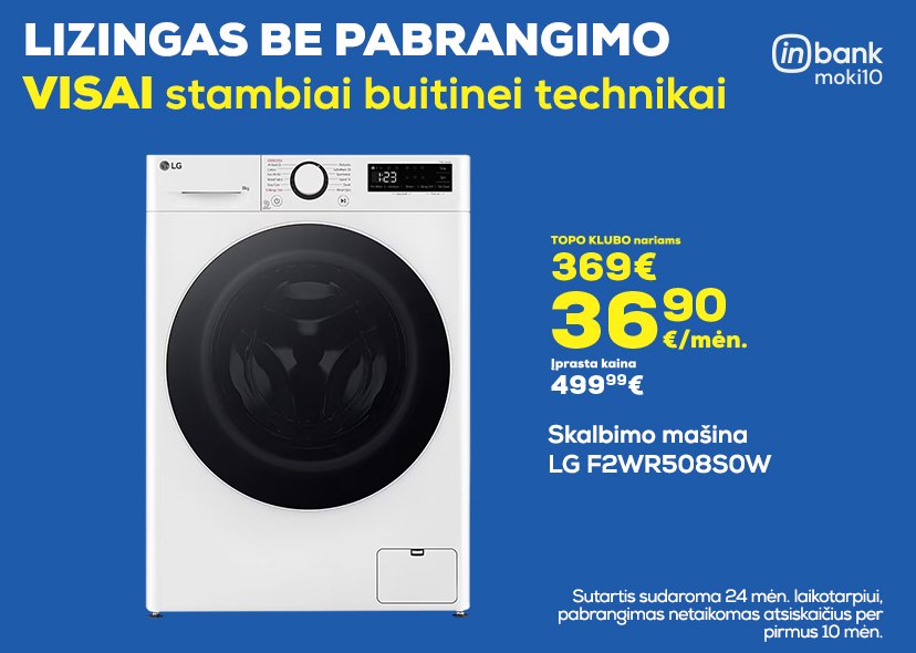 Stambiai buitinei technikai MOKI10 lizingas