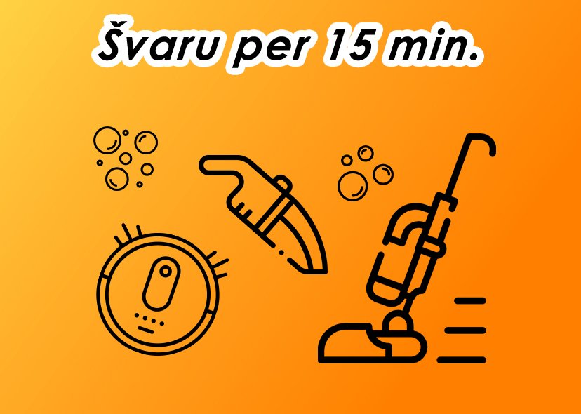 Švaru per 15 min.