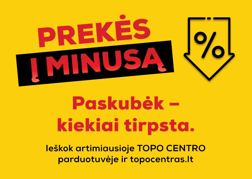 Prekės į minusą %