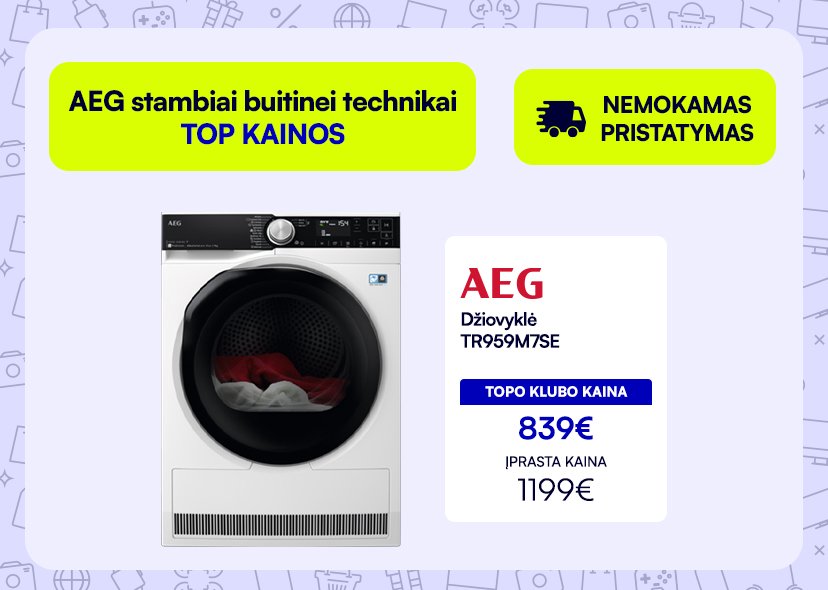 Stambiai buitinei technikai TOP kainos + nemokamas pristatymas