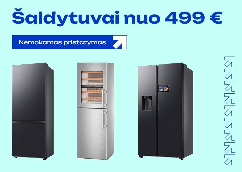 Atsinaujink! Šaldytuvai nuo 499 €