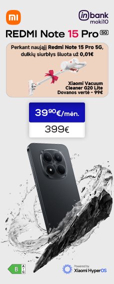 Mobilusis telefonas XIAOMI Redmi Note 15 Pro 5G 8+256GB Black