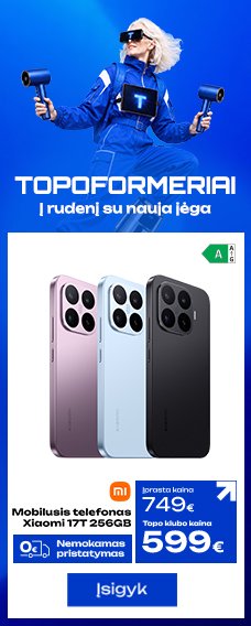Xiaomi 17T serijos telefonai TOP kainomis