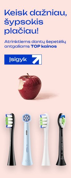 Dantų šepetėlių antgaliai TOP kainomis!