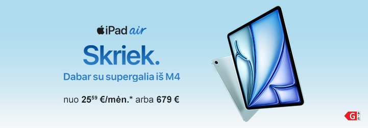  Prekių filtras iPad Air (M4)