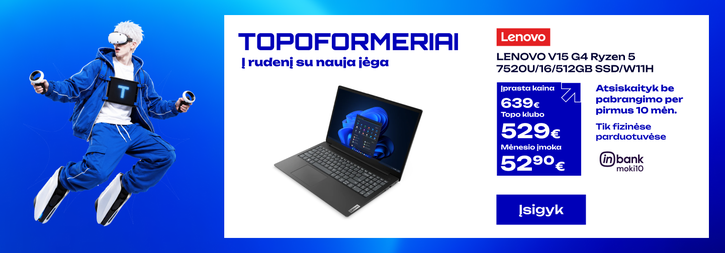 Nešiojamas kompiuteris LENOVO V15 G4 Ryzen 5 7520U/16/512GB SSD/W11H