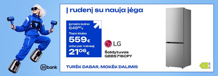 Šaldytuvas LG GBBS716CPY