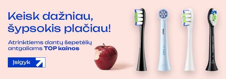Dantų šepetėlių antgaliai TOP kainomis!